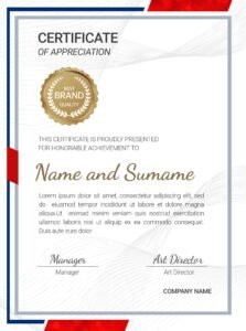 扁平商务感证书奖状AIGC