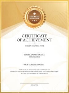 金色商务奢华竖版证书AIGC